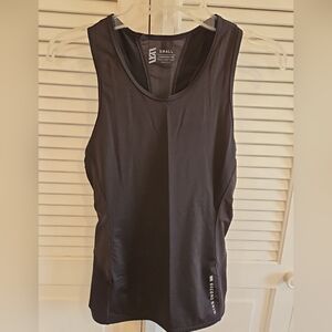 Second Skin Womens Compression Tank Top Training Crossfit Small Black Workout